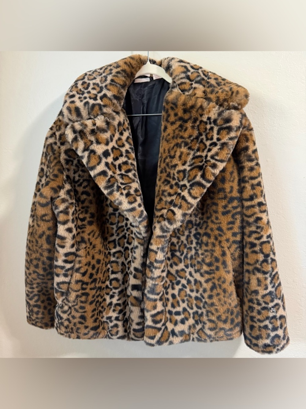 Camila Coelho Revolve  Leopard Print Faux Fur Coat Oversized XS